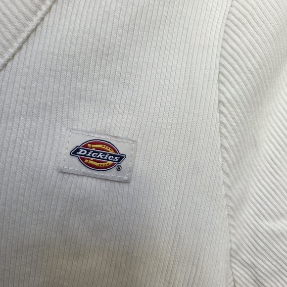 Dickies Cream Button-Up Top Size Large - Picture 2 of 7